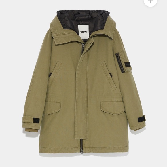Yves Solomon original khaki size 46 ARMY hooded jacket - Picture 1 of 16